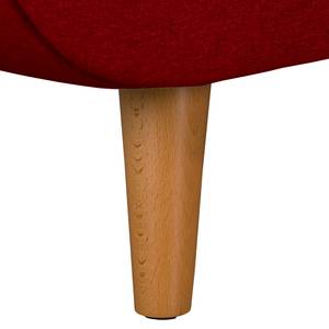 Méridienne Malli Tissu - Rouge cerise - Accoudoir monté à gauche (vu de face)