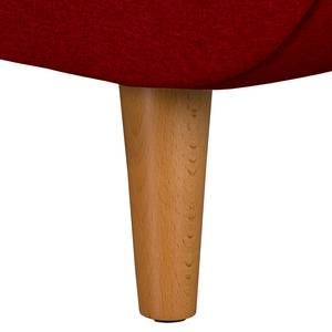 Méridienne Malli Tissu - Rouge cerise - Accoudoir monté à droite (vu de face)