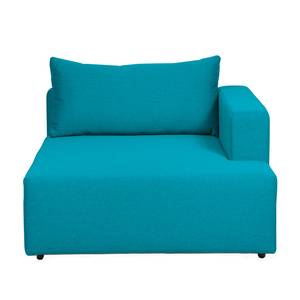 Longchair Mandalay geweven stof Stof Zahira: Turquoise - Armleuning vooraanzicht links