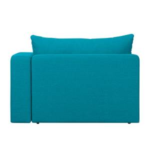 Longchair Mandalay geweven stof Stof Zahira: Turquoise - Armleuning vooraanzicht links