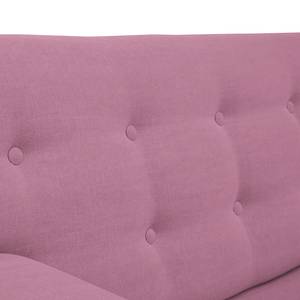 Chaise longue Nordic Chic geweven stof - Stof TUS: 28 fuchsia - Armleuning vooraanzicht links