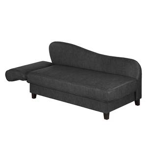 Chaise longue Revel kunstleer - Antraciet - Armleuning vooraanzicht links