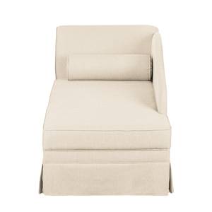 Longchair Summer Romance geweven stof - Crème - Armleuning vooraanzicht links