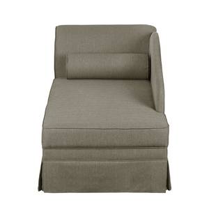 Longchair Summer Romance geweven stof - Taupe - Armleuning vooraanzicht links