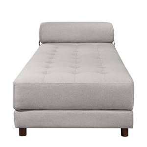 Chaise longue Tavani (met slaapfunctie) geweven stof - Geweven stof Celia: Granietkleurig