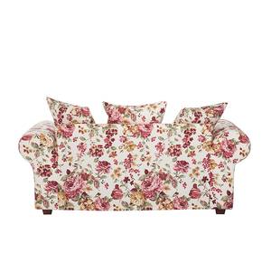 Sofa Colmar (2-Sitzer) Stoff Blume Beige - Beige / Rosa