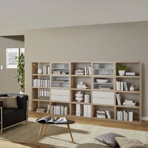 Open kast Concept IV Eikenhouten look/wit