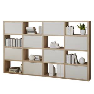 Open kast Concept VII Eikenhouten look/wit