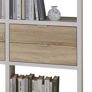 Open kast Concept XI Hoogglans wit/eikenhouten look