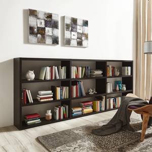 Bücherregal Empire Weiß - 185 cm - Eiche Schwarzbraun Dekor - 276 x 112 cm