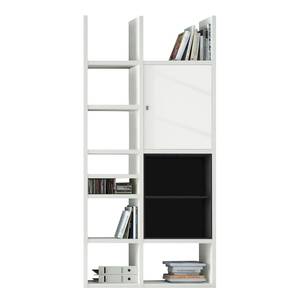 Etagère Emporior IV Blanc / Noir - Blanc brillant / Noir - Sans éclairage