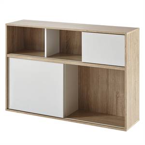 Kast Lineas III Eikenhouten look/wit