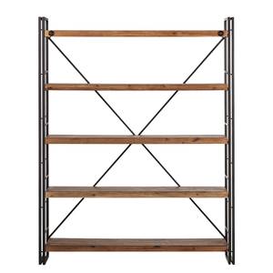 Étagère MANCHESTER 4 rangements 150 cm Acacia massif / Métal