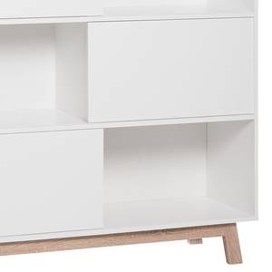 Open kast Storberg wit/Sonoma eikenhouten look