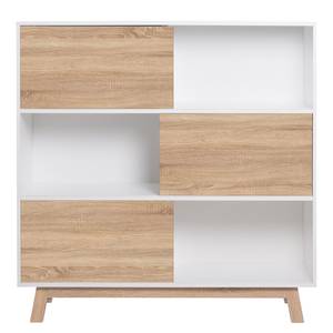 Open kast Storberg wit/Sonoma eikenhouten look