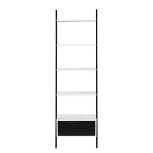 Étagère échelle Sunndal Noir - Blanc - Bois manufacturé - 55 x 185 x 47 cm