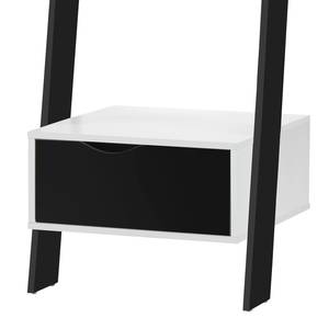 Étagère échelle Sunndal Noir - Blanc - Bois manufacturé - 55 x 185 x 47 cm