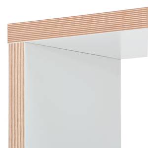 Scaffale Berlin bianco - Bianco / Marrone chiaro - 70 x 198 cm