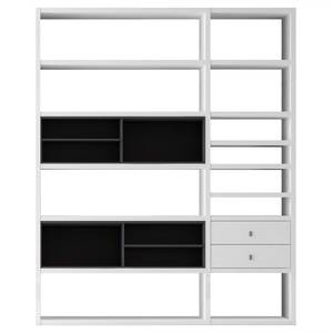 Etagère Emporior II.A Blanc / Noir - Blanc / Noir - Sans éclairage