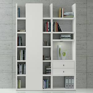 Etagère Emporior volts Blanc - Blanc - Avec éclairage