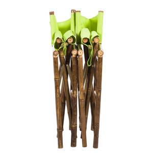 Gartenstuhl Bamboo II (2er-Set) Bambus/Textil Grün