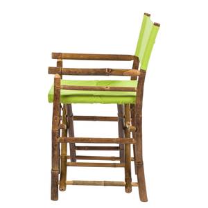 Gartenstuhl Bamboo II (2er-Set) Bambus/Textil Grün