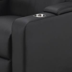 Fauteuil de relaxation Aldra Imitation cuir - Noir