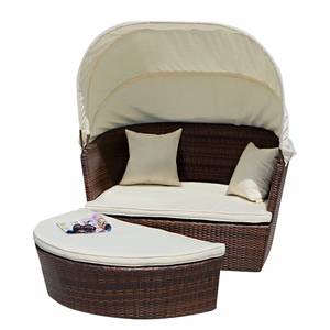 Relaxinsel Neapel Polyrattan - Creme