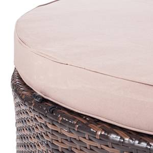 Relaxinsel Riva Polyrattan/Textil - Braun/Taupe