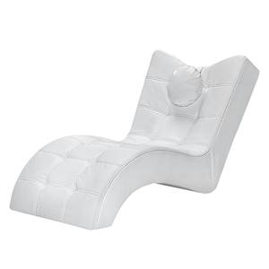 Chaise de relaxation Almería Cuir synthétique blanc