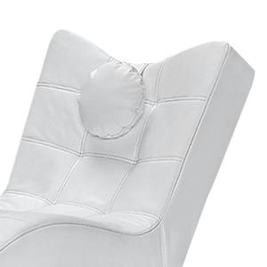 Chaise de relaxation Almería Cuir synthétique blanc