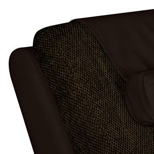 Chaise Longue Carson Similpelle color mocca/ Tessuto strutturato marrone