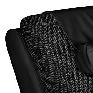Chaise longue de relaxation Carson Cuir synthétique / Tissu structuré noir