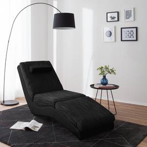 Relaxfauteuil Carson kunstleer/zwarte structuurstof