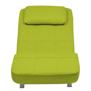 Ligfauteuil Long Island geweven stof Stof Zahira: Limegroen