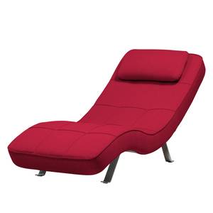 Ligfauteuil Long Island geweven stof Stof Zahira: Rood