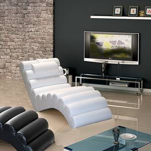 Chaise de relaxation Mérida Cuir synthétique blanc