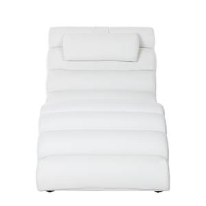 Chaise de relaxation Mérida Cuir synthétique blanc