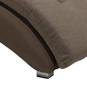 Relaxliege Mortana Strukturstoff/Kunstleder - Taupe / Braun