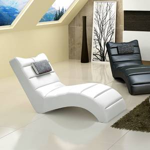 Chaise de relaxation Murcia Cuir synthétique blanc