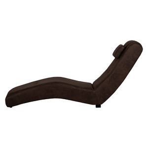 Chaise longue de relaxation Ohara Aspect vieux cuir marron foncé