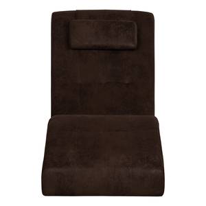 Chaise longue de relaxation Ohara Aspect vieux cuir marron foncé