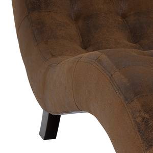 Chaise longue Snake Microfibre marron