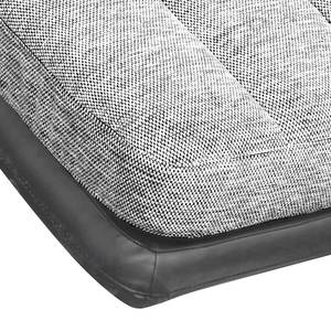 Chaise longue de relaxation Vascan I kunstleer/structuurstof - Gris foncé / Blanc