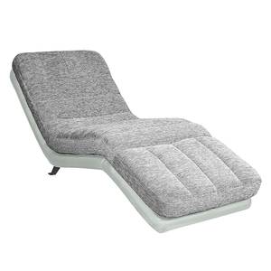 Chaise longue de relaxation Vascan I Cuir synthétique / Tissu structuré - Gris clair