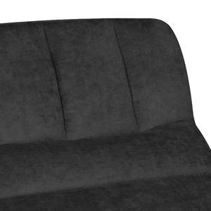 Chaise longue de relaxation Vascan Imitation cuir / Tissu plat Gris - Rouge / Noir