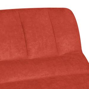 Chaise longue de relaxation Vascan Imitation cuir / Tissu plat Gris - Taupe / Rouge