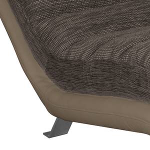 Chaise longue de relaxation Vascan Imitation cuir / Tissu structuré Marron - Marron