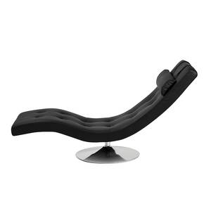 Chaise longue de relaxation Verve Imitation cuir - Noir