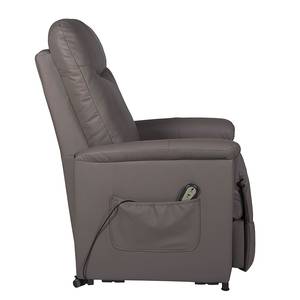 Fauteuil de relaxation Baltrum Aspect cuir taupe